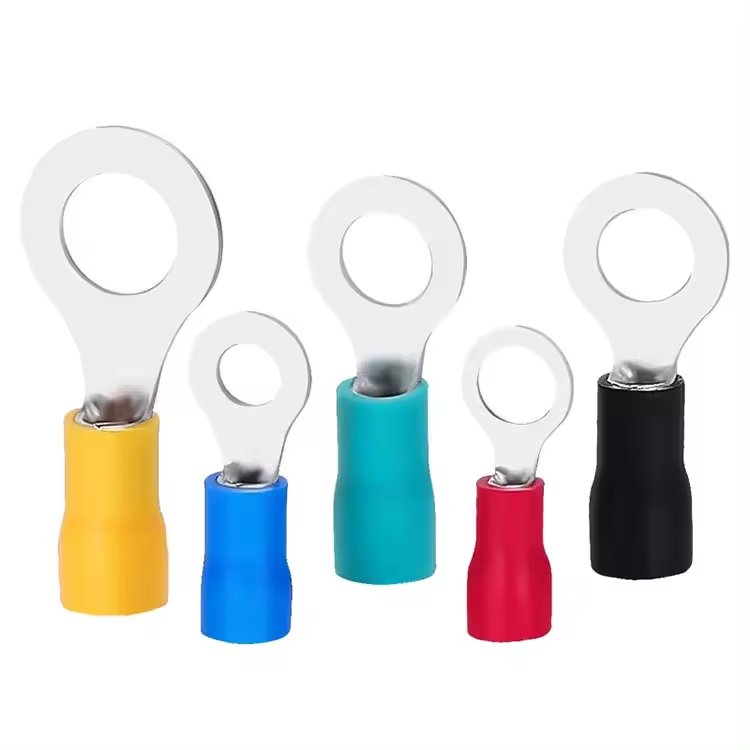 Good Quality Easy Enter Electrical Wire Circular Connector Ring Terminals Connectors RV 2-8 blue Vinyl-Insulated Ring Terminals