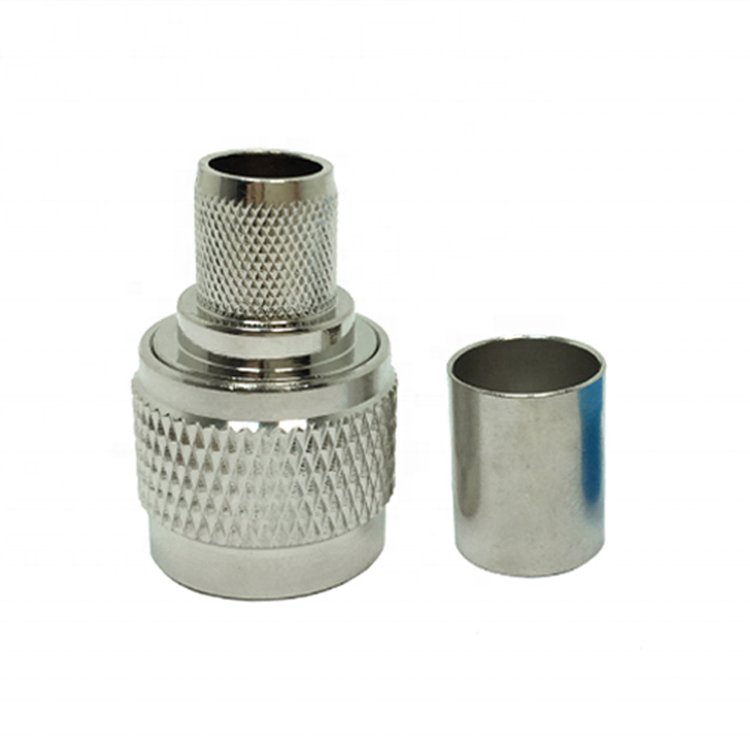 Hot sell brass RF Coaxial connector Adapter N male crimp connector for LMR400 RG8 RG213 cable