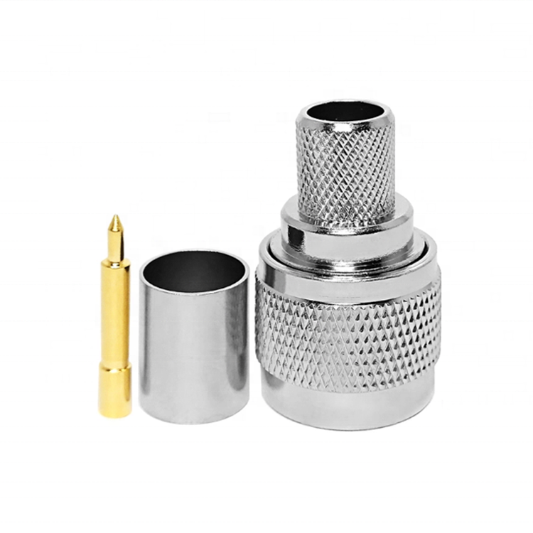 Hot sell brass RF Coaxial connector Adapter N male crimp connector for LMR400 RG8 RG213 cable