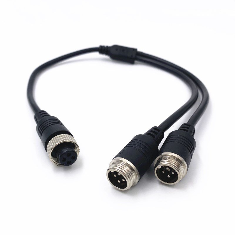 Wholesale M8 Model M12 Field Wireable Connector 4PIN Male Female Aviation Tow Head Extension Y Splitter Metal Contact 2A Rated