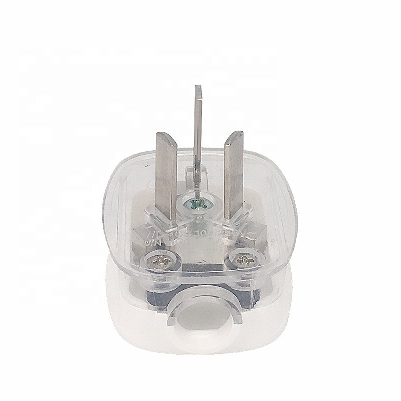 Australia Wiring Plug New Zealand Type I 3 pins Electric Power Connector White AU Angle Detachable Cord Wire Plug