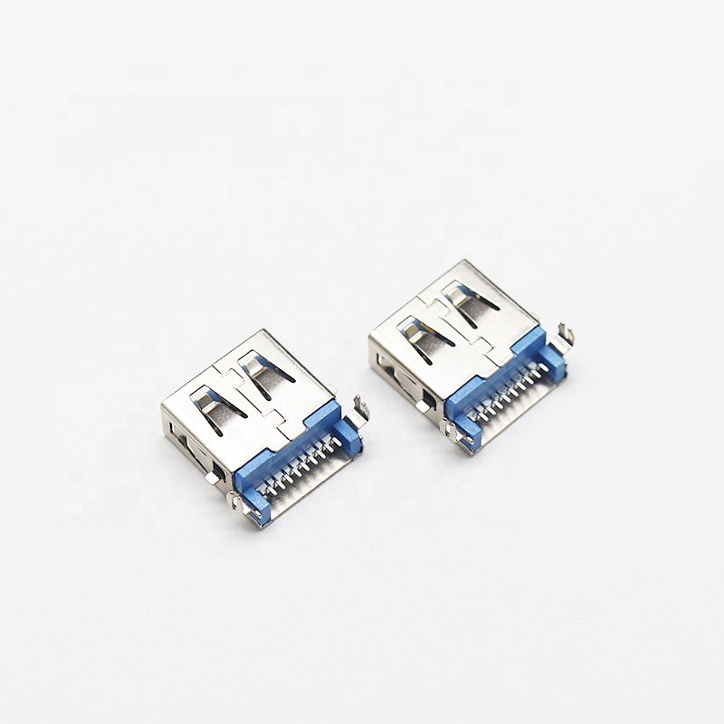 Slab direction copper alloy Shell pcb usb 3.0 type c Type Female Vertical Socket 180 Degrees positions 9 Pin Plug Jack Connector