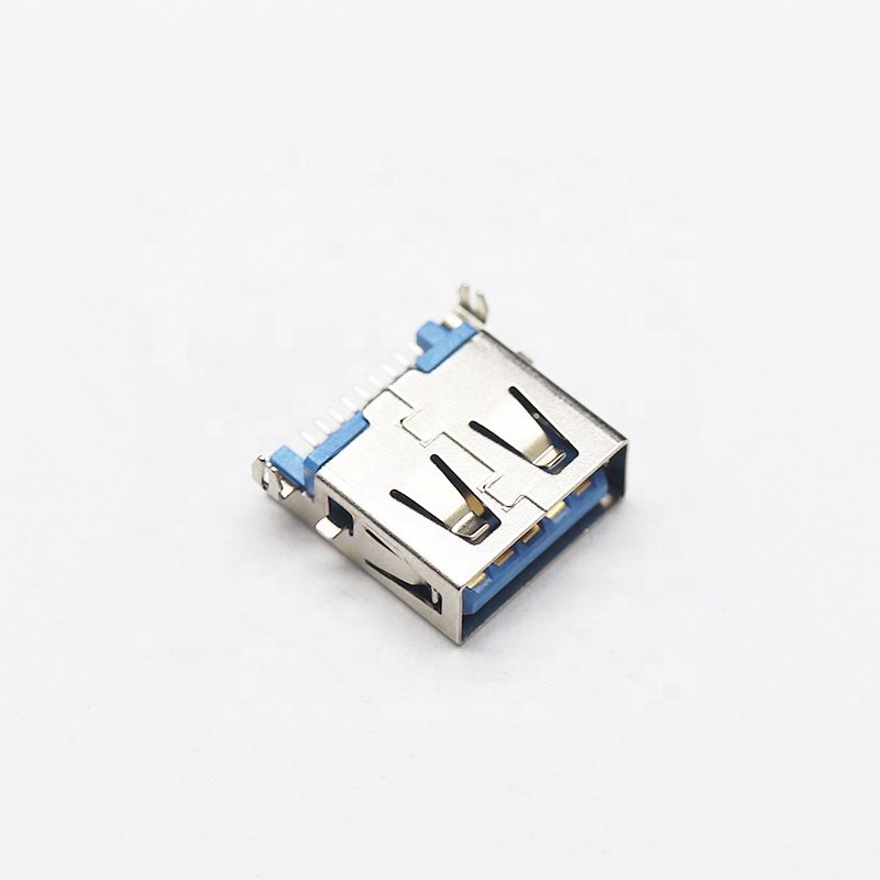 Slab direction copper alloy Shell pcb usb 3.0 type c Type Female Vertical Socket 180 Degrees positions 9 Pin Plug Jack Connector