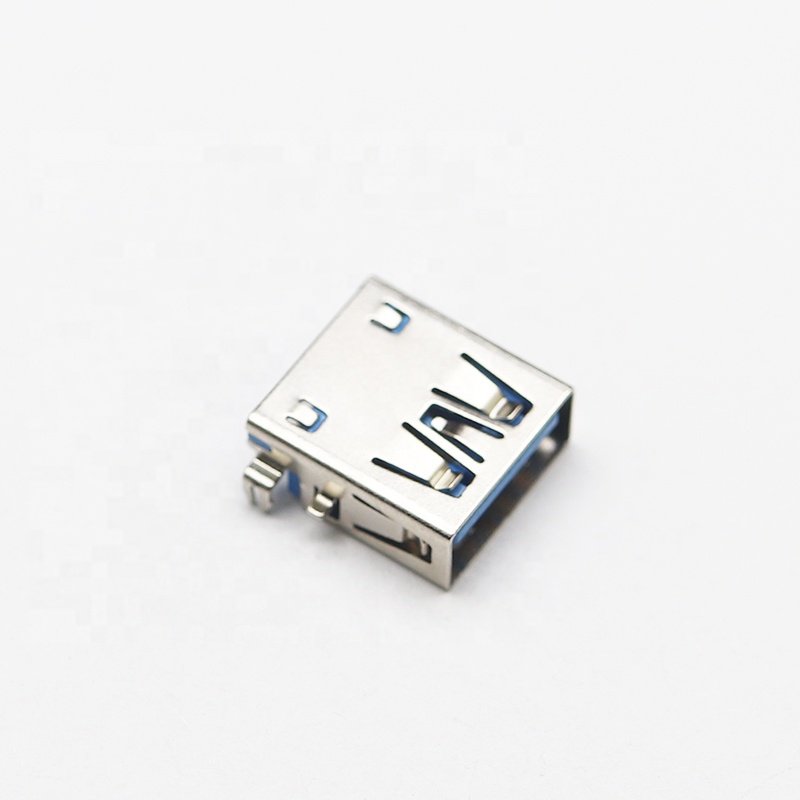 Slab direction copper alloy Shell pcb usb 3.0 type c Type Female Vertical Socket 180 Degrees positions 9 Pin Plug Jack Connector