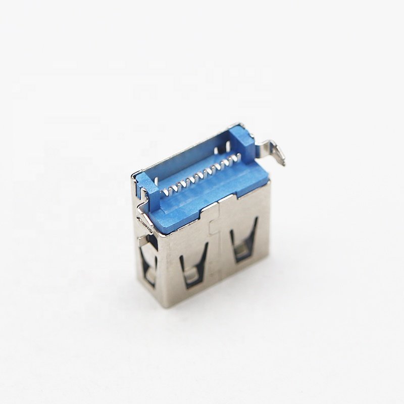 Slab direction copper alloy Shell pcb usb 3.0 type c Type Female Vertical Socket 180 Degrees positions 9 Pin Plug Jack Connector