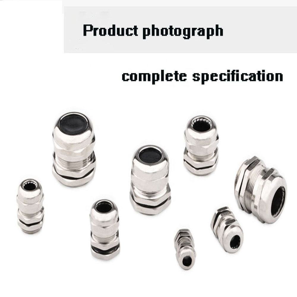Customizable Copper Joint Metal Cable Gland Connector 5-10mm Electric Wire Waterproof Pin Function IP68 Nut Brass Thread Power
