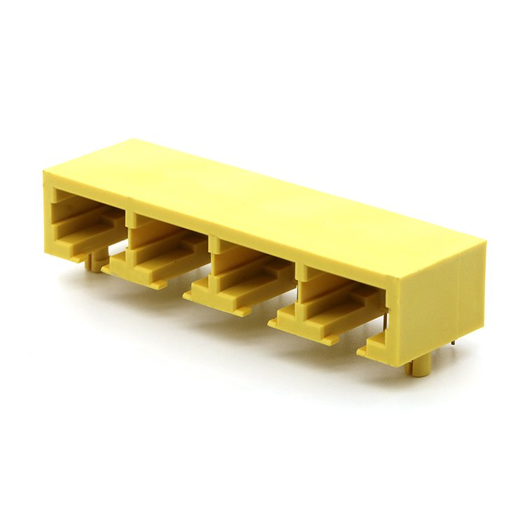 RJ45 Multiple Ports Connector 5622 1X4 Port 8P8C Female PCB Mount Modular Jack RJ45 Connector