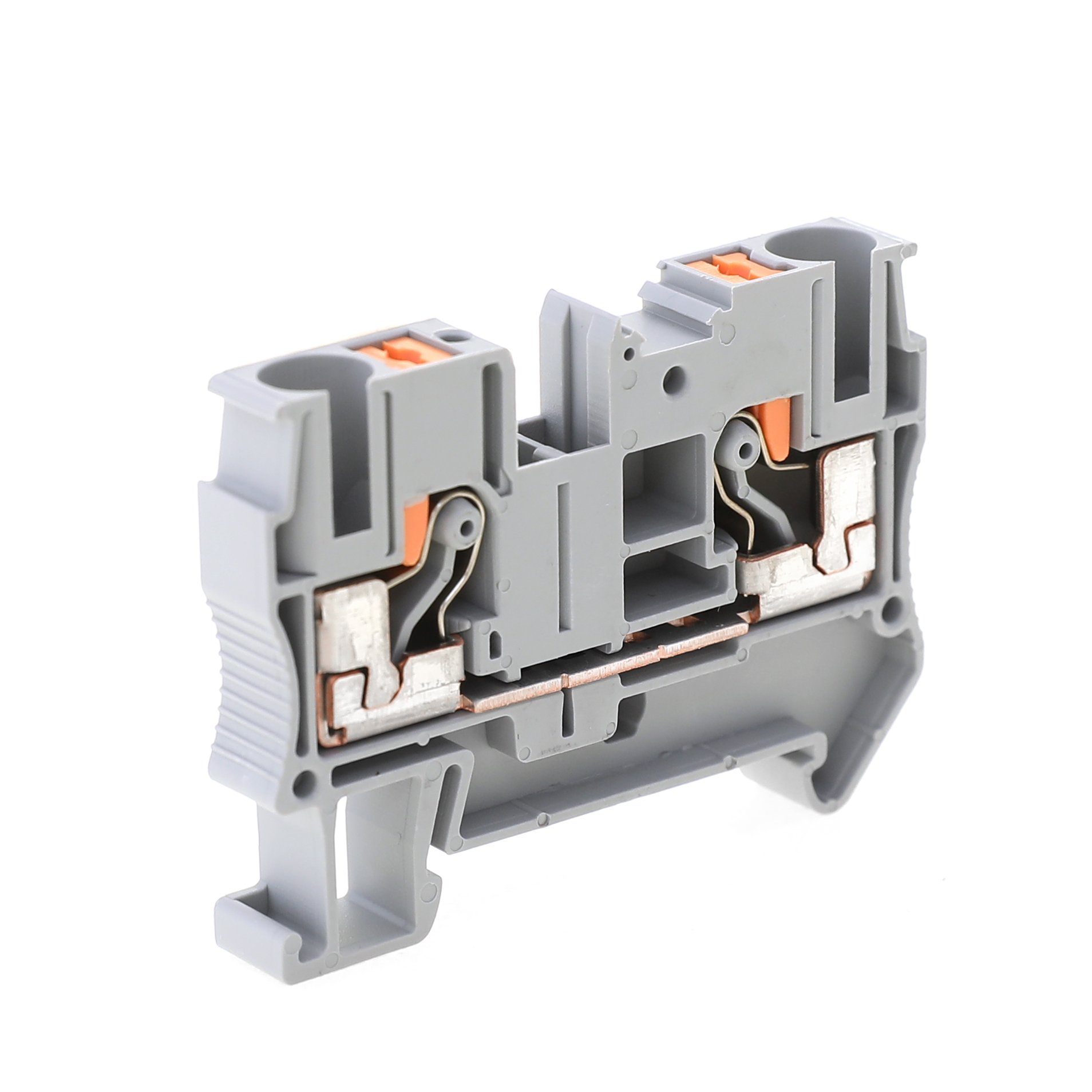 UTL factory Electric Nylon Plastic copper PT2,5 single level fast push in feed through din rail mounted Terminal Block wiring connector