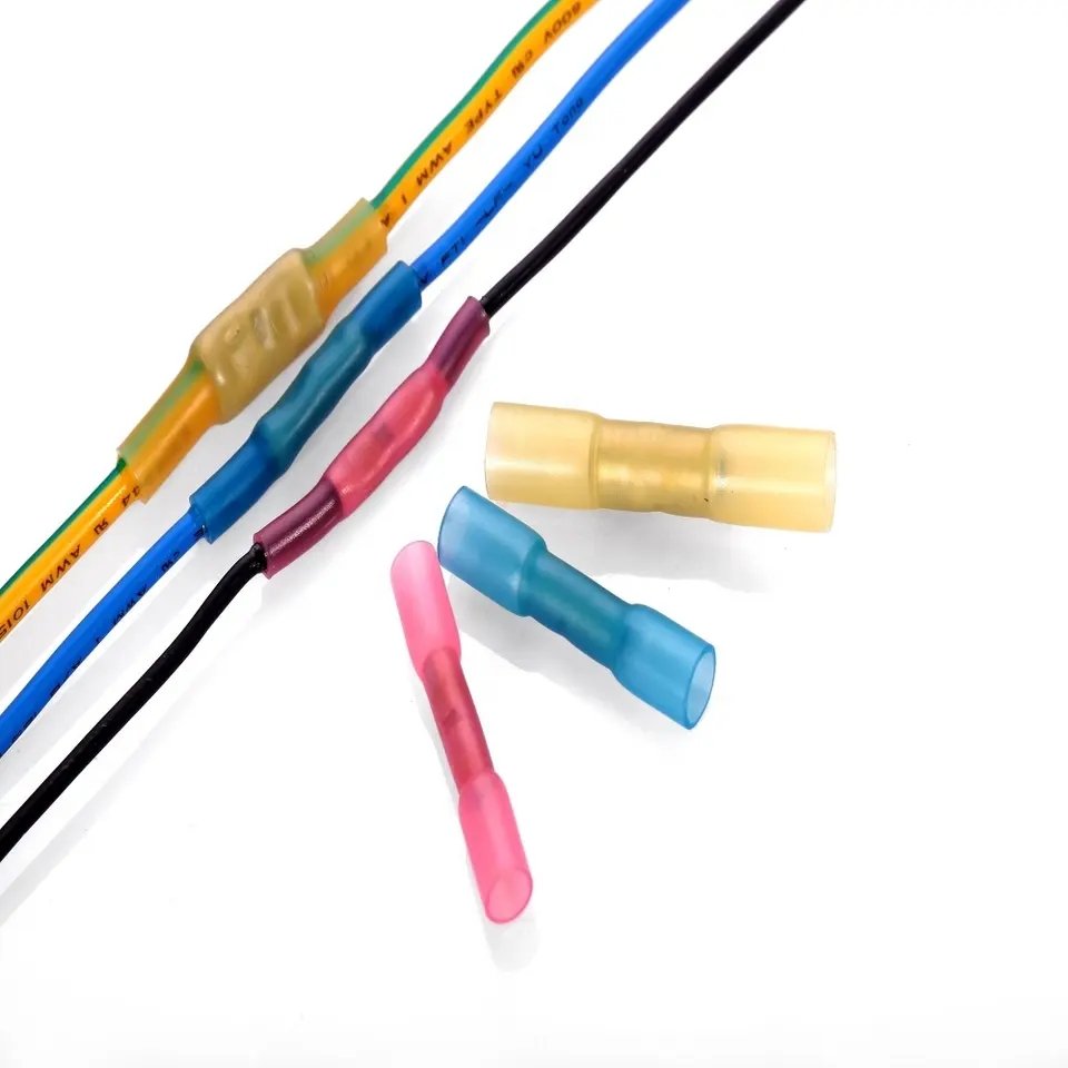 BHT Automotive Led Marine Electrical Wire Terminals Crimp Heat Shrink Butt Wire Connectors