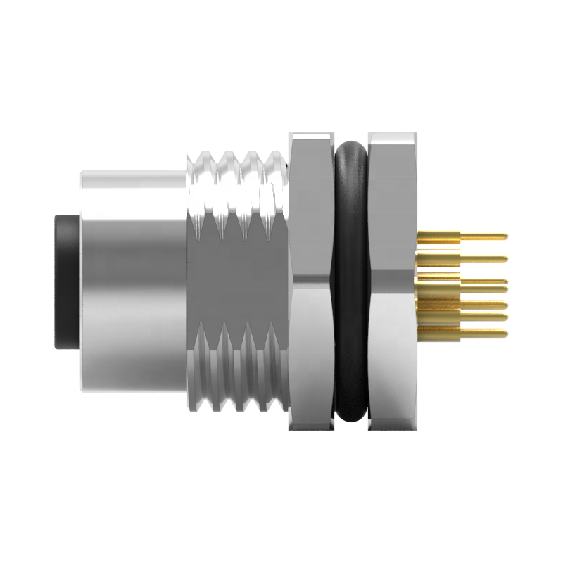 M12 A-Coded 17PIN Front Lock Waterproof Connector