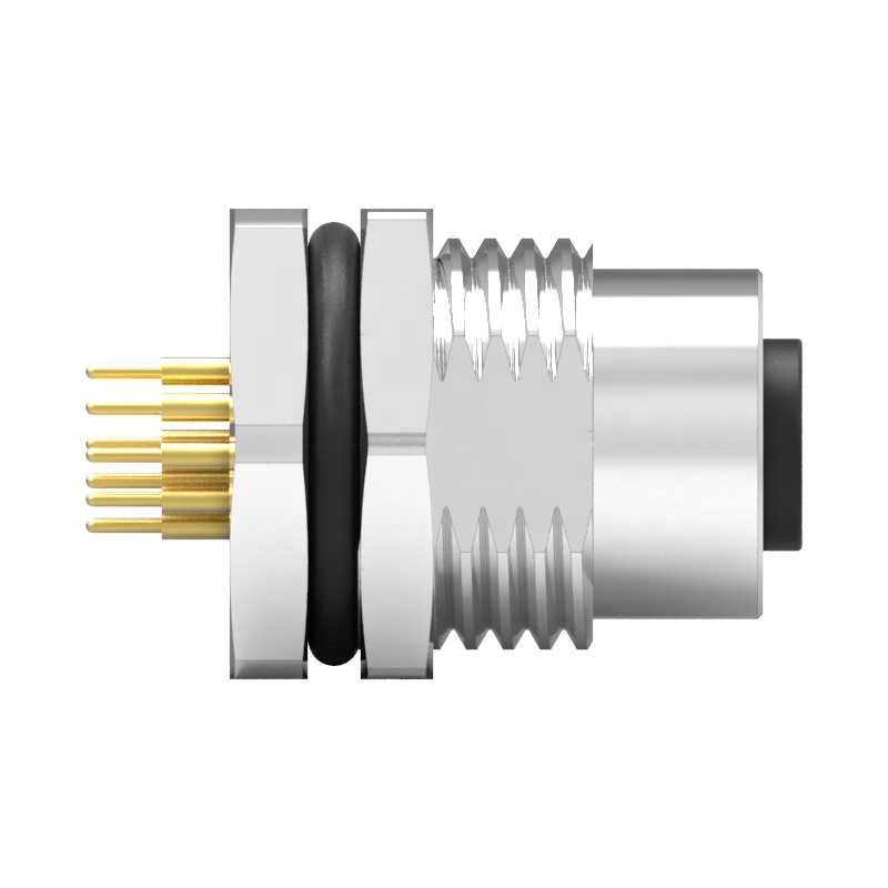 M12 A-Coded 17PIN Front Lock Waterproof Connector