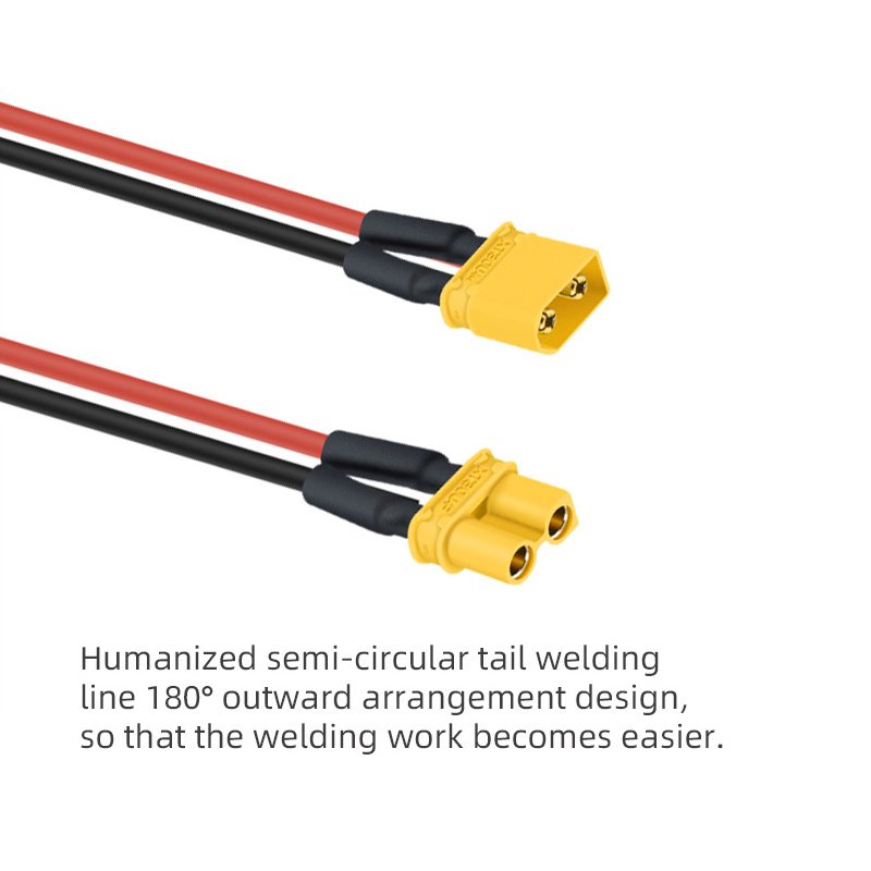 Factory price direct selling Small volume large current gold plated Yellow plug Amass 2 pin XT30U Male and female connectors