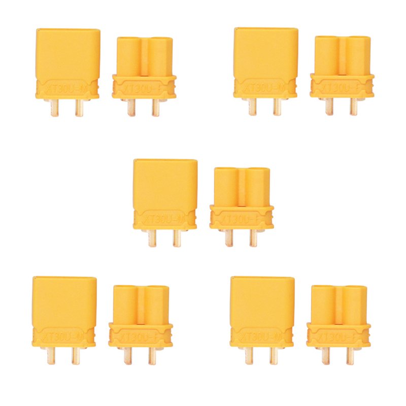 Factory price direct selling Small volume large current gold plated Yellow plug Amass 2 pin XT30U Male and female connectors