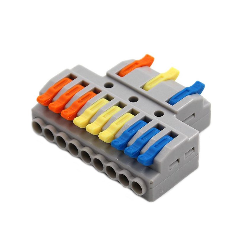 10PCS Wire Connector 222 SPL-62 SPL-42 Mini Fast Universal Wiring Electrical Cable Connector LED Lamp Push In Terminal Block