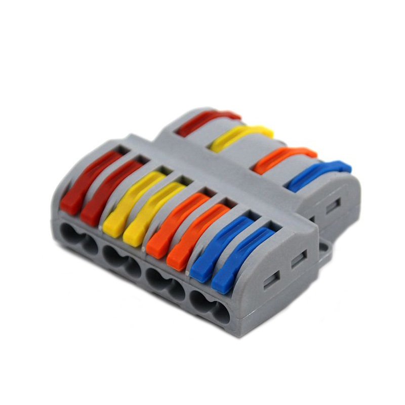 10PCS Wire Connector 222 SPL-62 SPL-42 Mini Fast Universal Wiring Electrical Cable Connector LED Lamp Push In Terminal Block