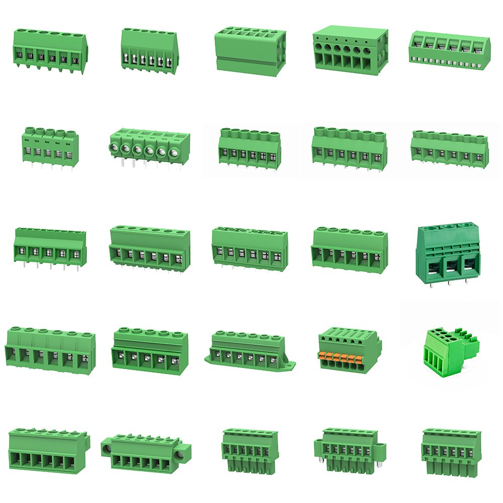 15EDGWC Through wall terminal blocks 3.81mm with flange fixed frame plug-in terminal socket connector