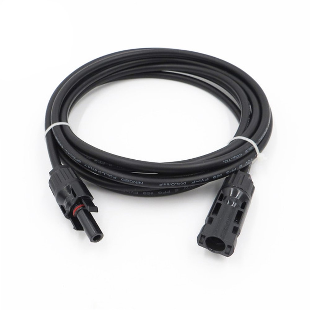 TUV Approval 1000V PV wire 12AWG 4mm2 1M Solar PV Cable Connector Extension cable solar cell wire