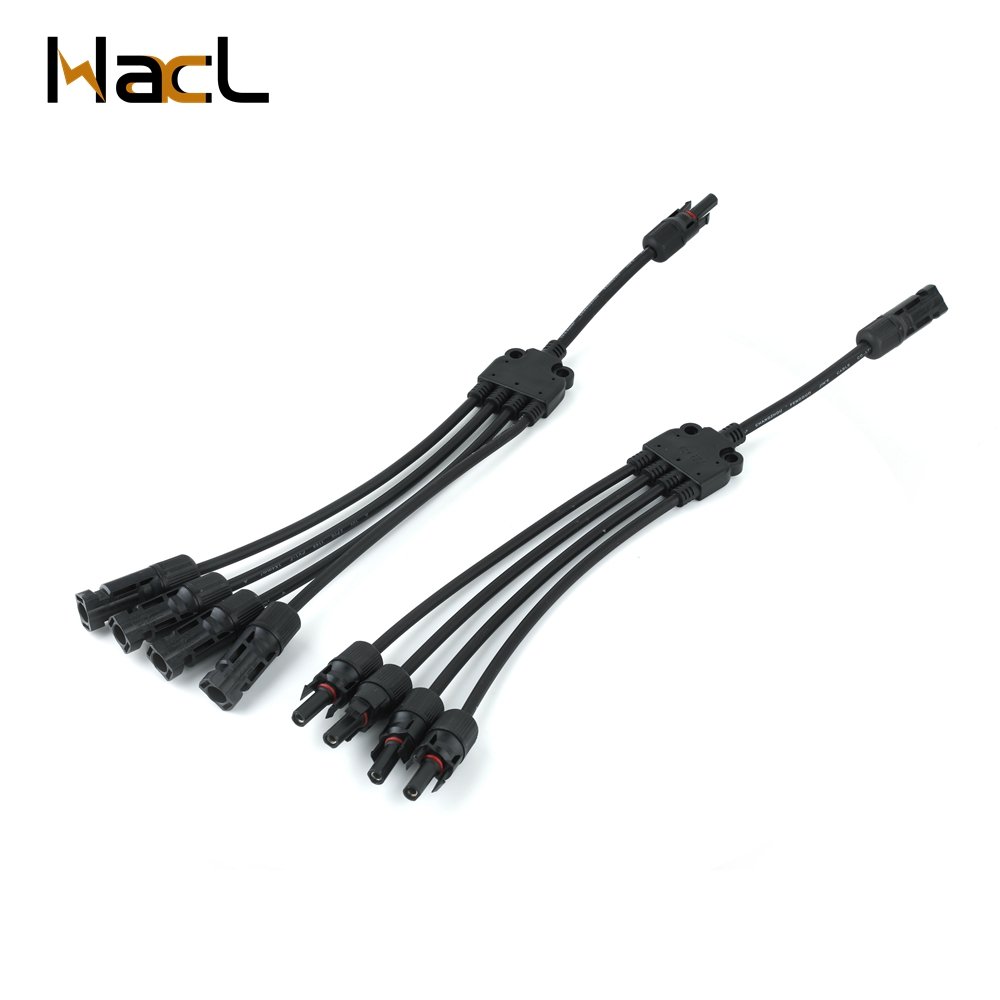 4 in 1 Y Branch Solar Connector PV Panel Parallel Connectors