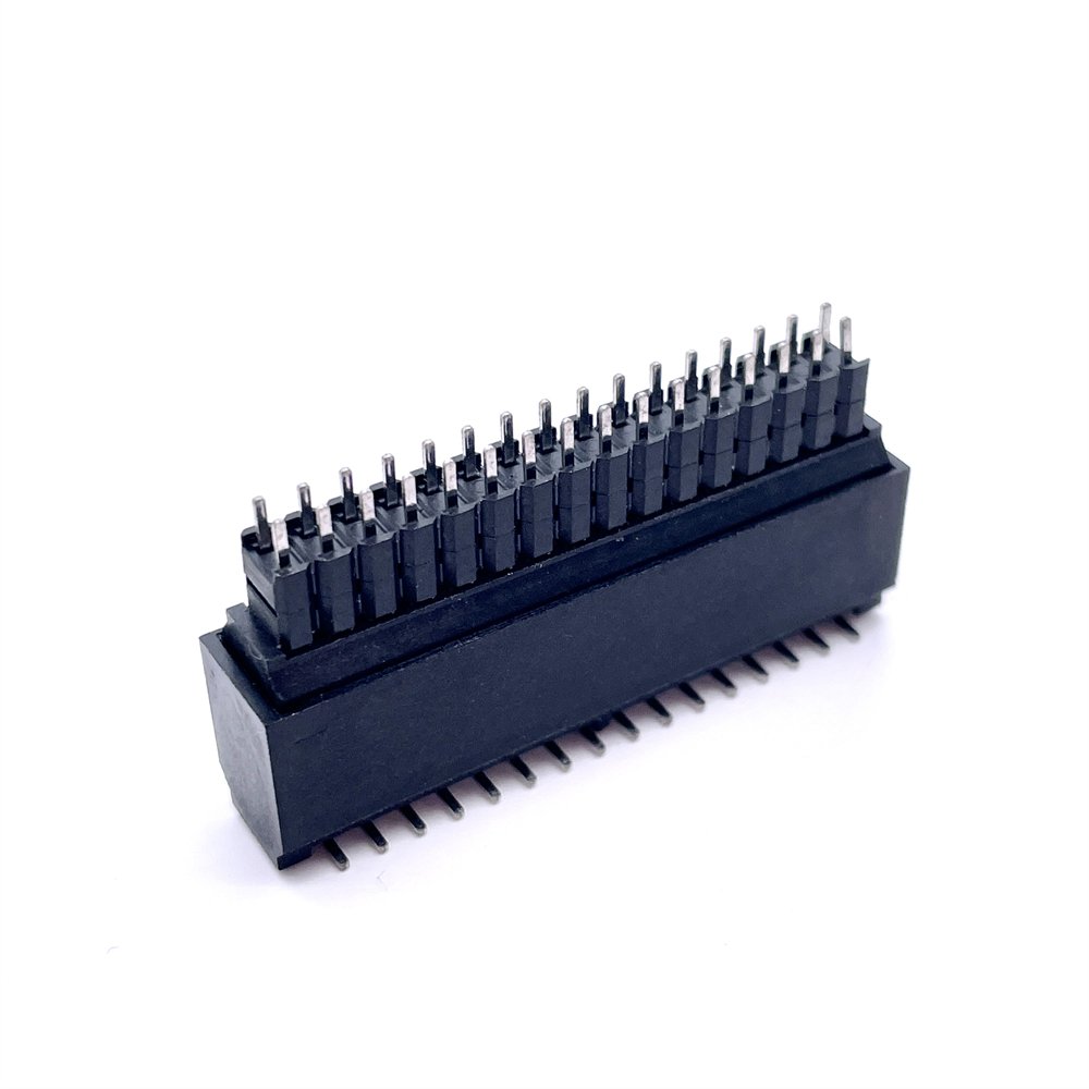 Soulin 2.54mm Pitch Dual Row Straight Male Socket SMT Female Socket Board-to-Board Connector for Displays