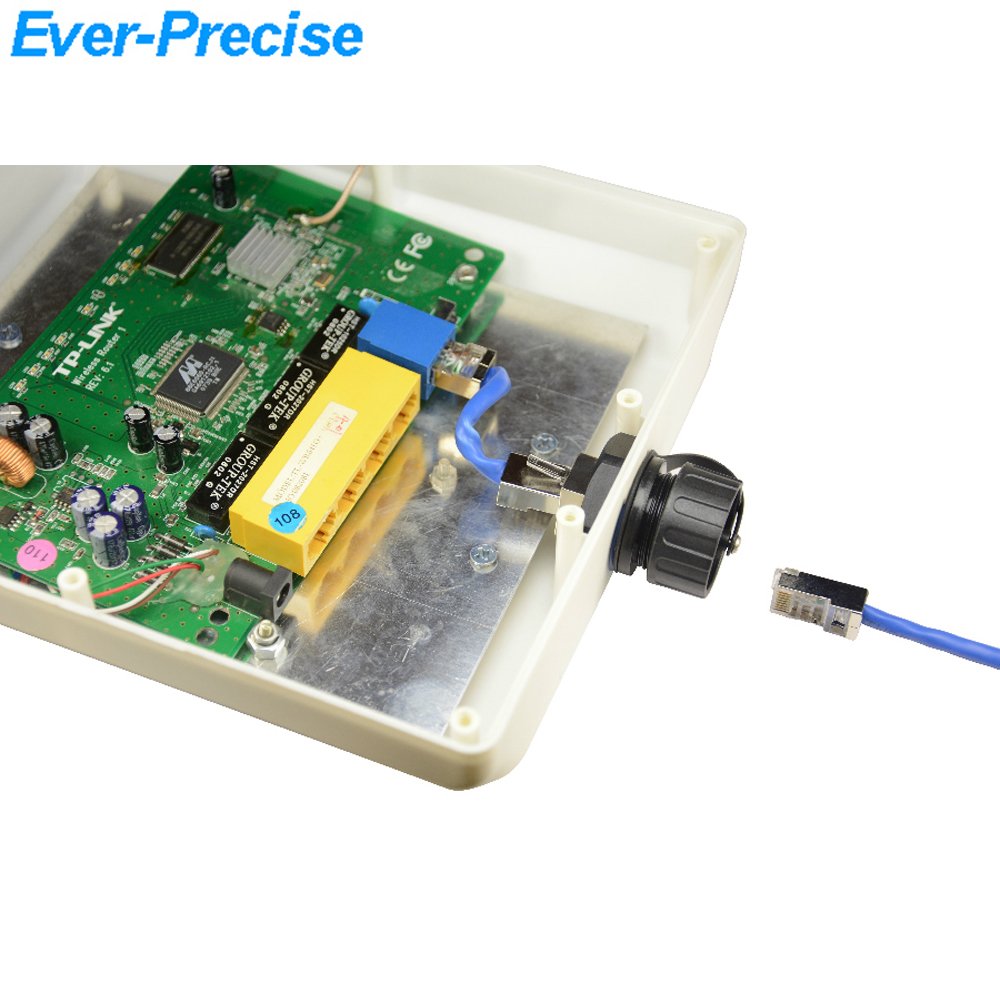 CAT.6 RJ45 SHIELDED INDUSTRIAL PANEL MOUNT BULKHEAD COUPLER WITH DUST CAP COVER WATERPROOF CONNECTOR