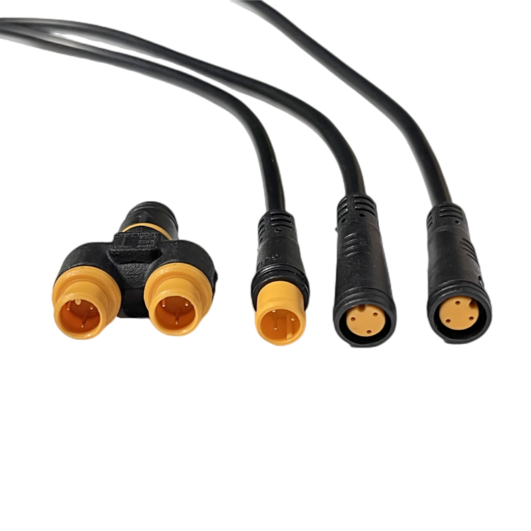 gx12 cable custom ip67ip68 shenzen gjq 3p wire splitter 10pin plug connector for Electric scooter