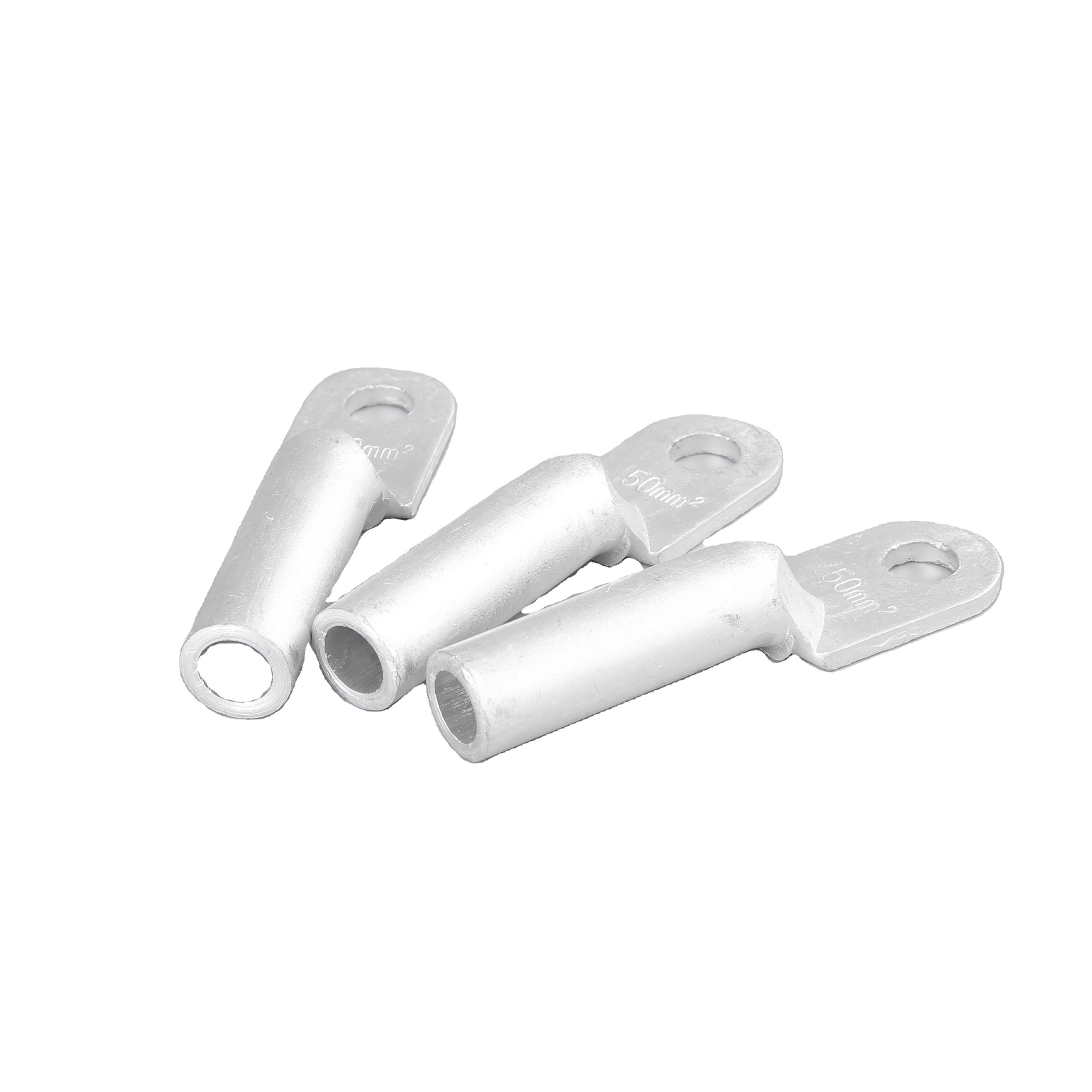 Electrical Power Long Barrel Connecting Terminal Tinned Metal Ferrules One Hole Tubular Crimping Aluminium Cable Lug