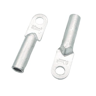 Electrical Power Long Barrel Connecting Terminal Tinned Metal Ferrules One Hole Tubular Crimping Aluminium Cable Lug