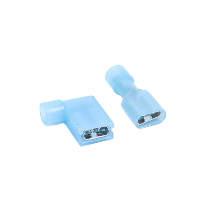 FLDNY 90 Degree Right Angle Nylon Spade Female Fully Insulated Quick Disconnects Electrical Flag Terminals Connector