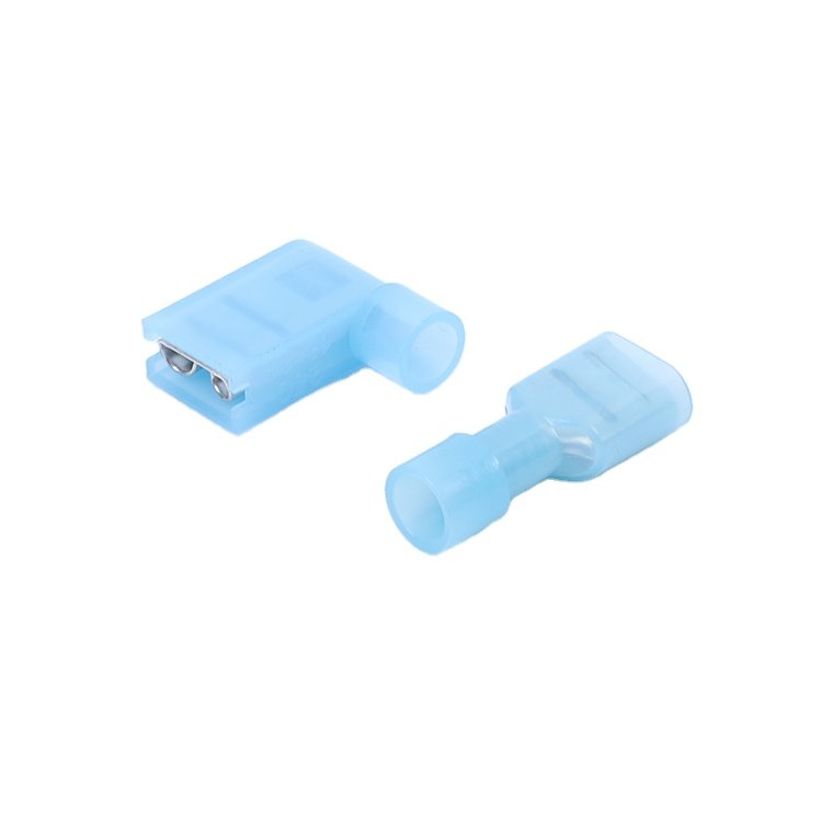 FLDNY 90 Degree Right Angle Nylon Spade Female Fully Insulated Quick Disconnects Electrical Flag Terminals Connector