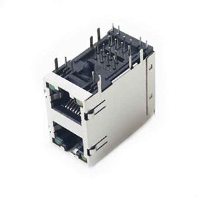 2*1 Port Rj 45 Ethernet Rj45 Socket Connector