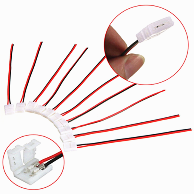 Free Sample Solder8MM 10MM 12MM Free 2 3 4 5 6 Pin Rgbw Cable Connectors For LED Strip Lights