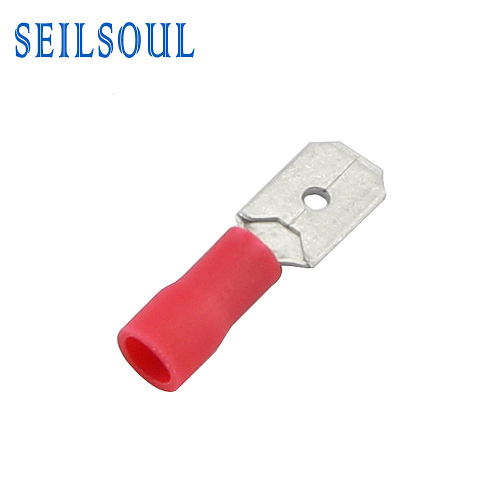Yellow Spade Crimp Quick Disconnect Splice Cable Lug Wire Connector Pre-insulated Male Terminal