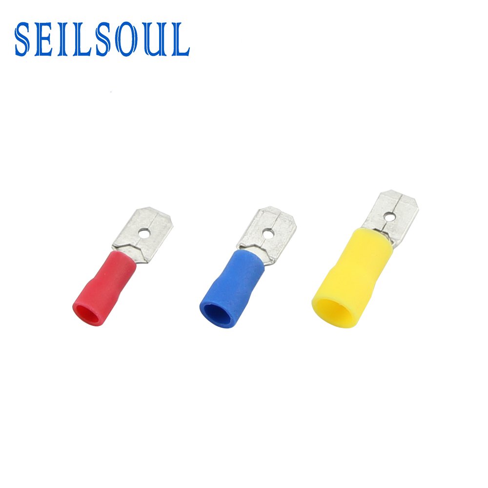 Yellow Spade Crimp Quick Disconnect Splice Cable Lug Wire Connector Pre-insulated Male Terminal