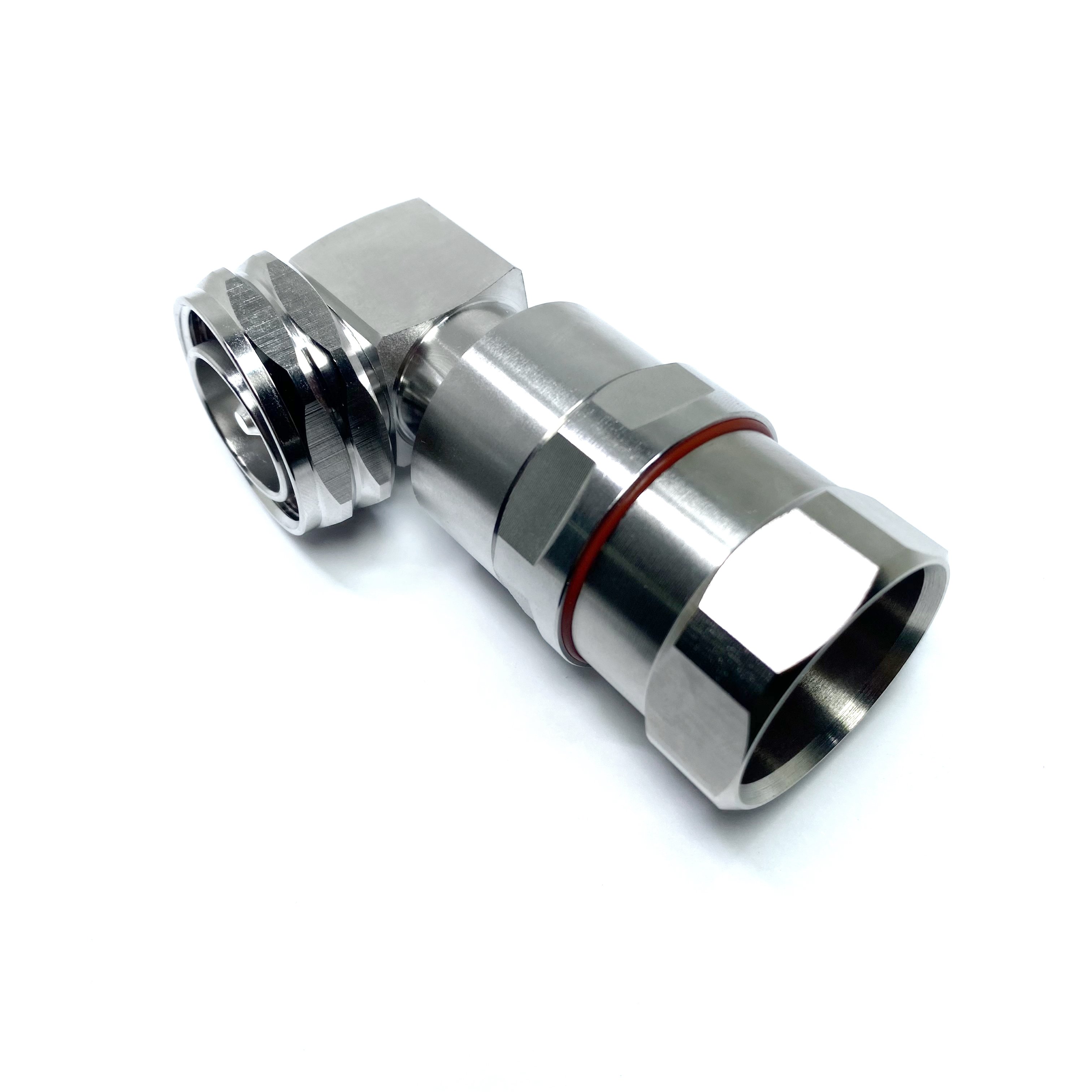 RF connector DIN 7-16 L29 type male pin RA right angle 90 degree clamp for 7/8" feeder coaxial cable plug