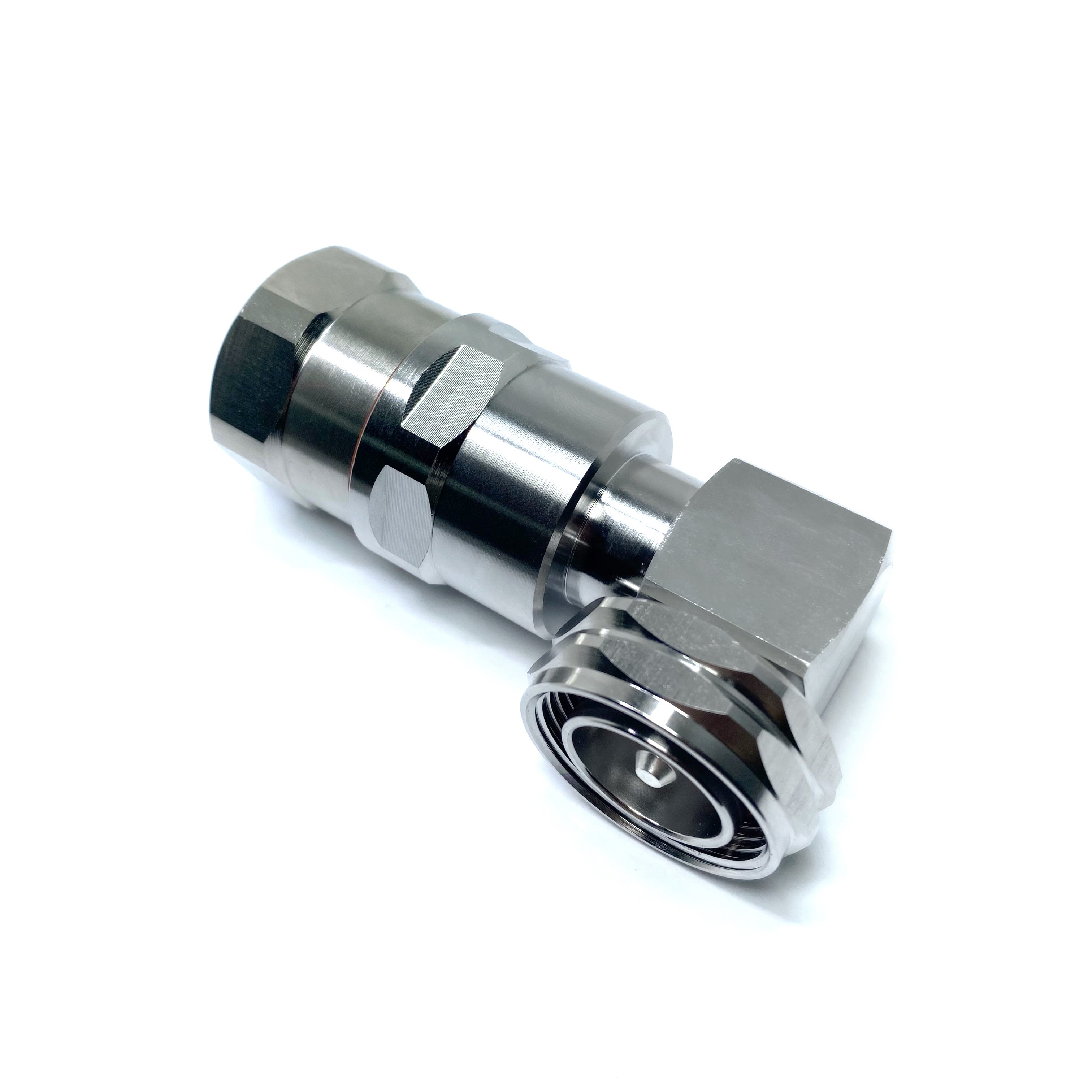 RF connector DIN 7-16 L29 type male pin RA right angle 90 degree clamp for 7/8" feeder coaxial cable plug