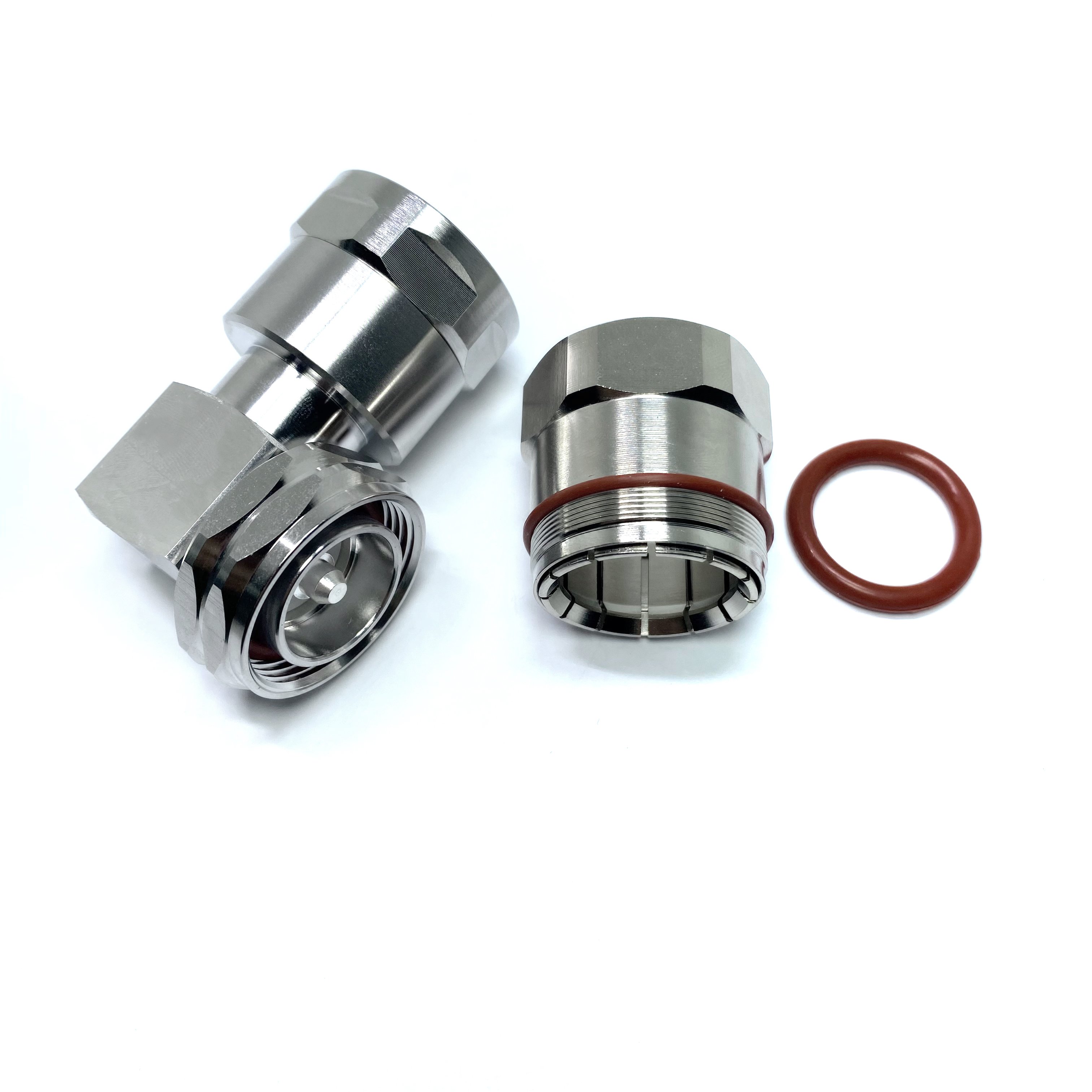 RF connector DIN 7-16 L29 type male pin RA right angle 90 degree clamp for 7/8" feeder coaxial cable plug