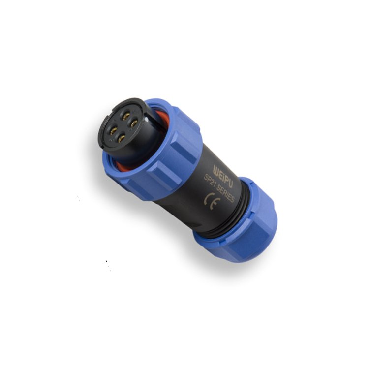 Weipu IP68 Waterproof LED Strip Connector SP2110 P Series Threaded Male Plug Circular USB Plug 2 3 4 5 7 9 12 Pins IP67