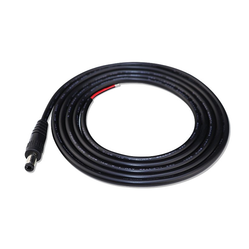 18AWG 20AWG 22AWG 5.5mm by 2.1mm 5521 5525 DC Connector Power DC Cable to Pigtail Open Stripped Cable