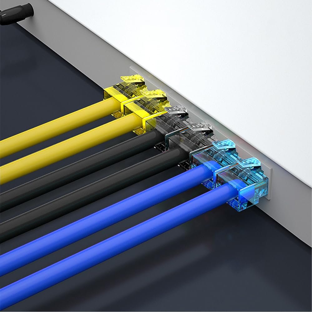1bag=100pcs,20pcs/color Mixed Colors EZ to Crimp Modular Plug RJ45 Cat6 Pass Through Connectors