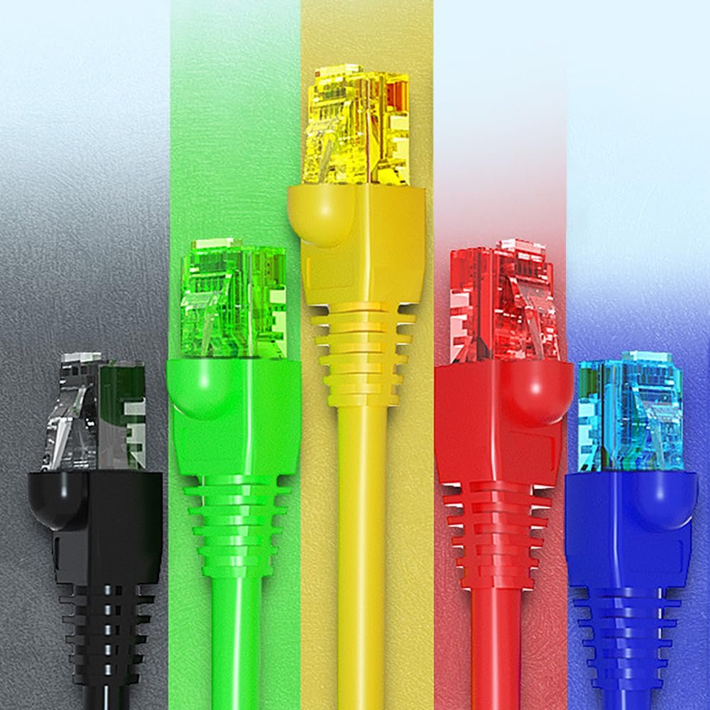 1bag=100pcs,20pcs/color Mixed Colors EZ to Crimp Modular Plug RJ45 Cat6 Pass Through Connectors