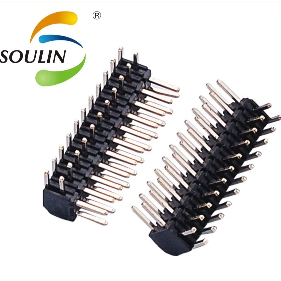 Soulin 2.0mm pitch pin header 2*N Pin H4.0 Type Dual Row Socket PCB Straight/Right Male Power Pin Header Connector