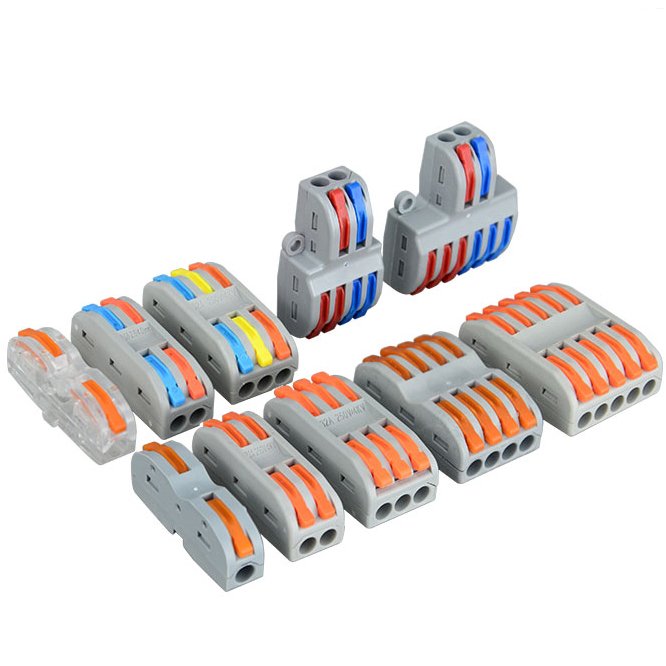 Sl-222 electric led connector 1pin 2 pin 3pin 4pin 5pin cable connector 222 push fast wire connectors