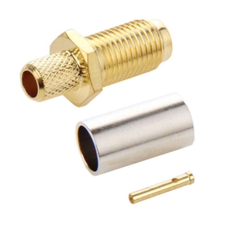 SMA Female Crimp RG58 RG142 LMR195 RG400 Cable Straight High Quality Wire RF Coax Connector