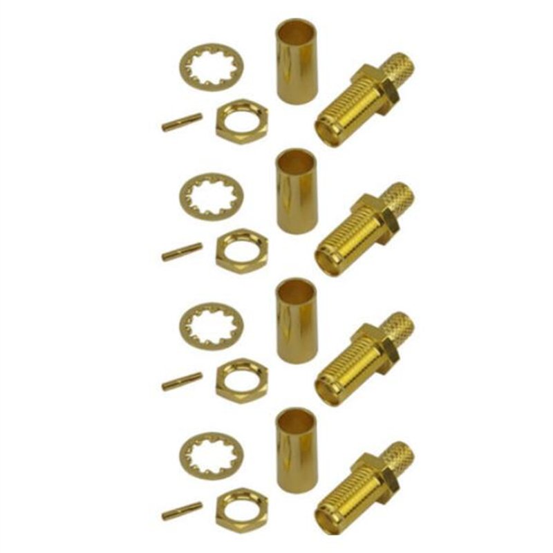 SMA Female Crimp RG58 RG142 LMR195 RG400 Cable Straight High Quality Wire RF Coax Connector