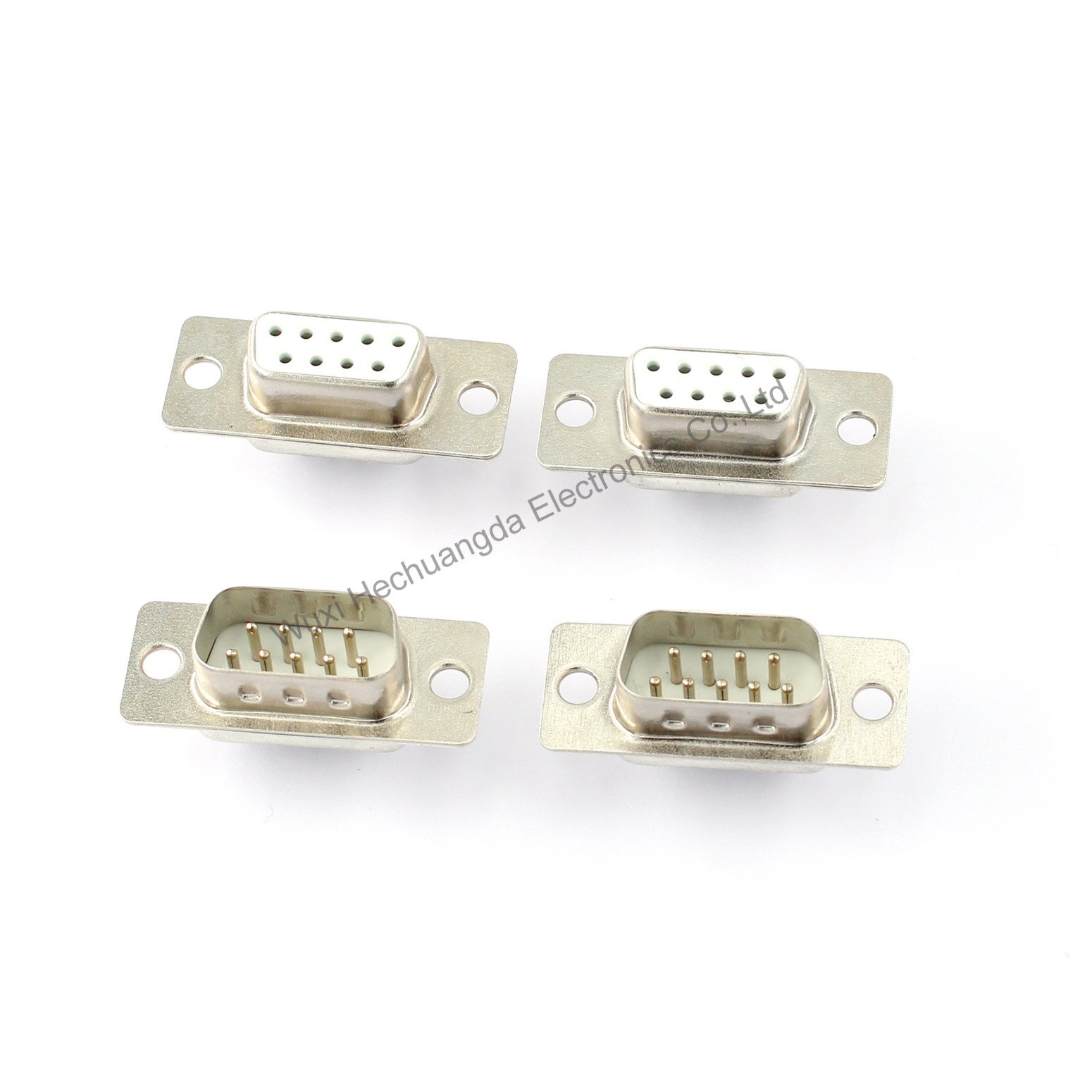 high quality female and male Solder Type / DB9 Connector copper nickel plated DB9 D-SUB Connector