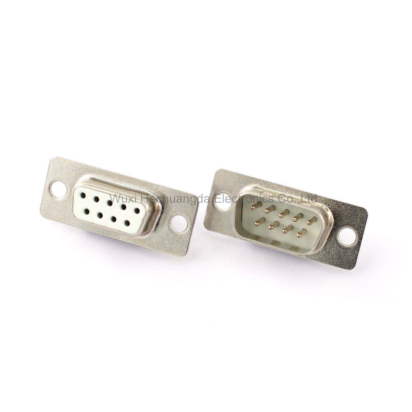 high quality female and male Solder Type / DB9 Connector copper nickel plated DB9 D-SUB Connector