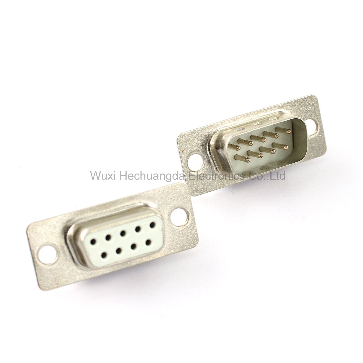 high quality female and male Solder Type / DB9 Connector copper nickel plated DB9 D-SUB Connector