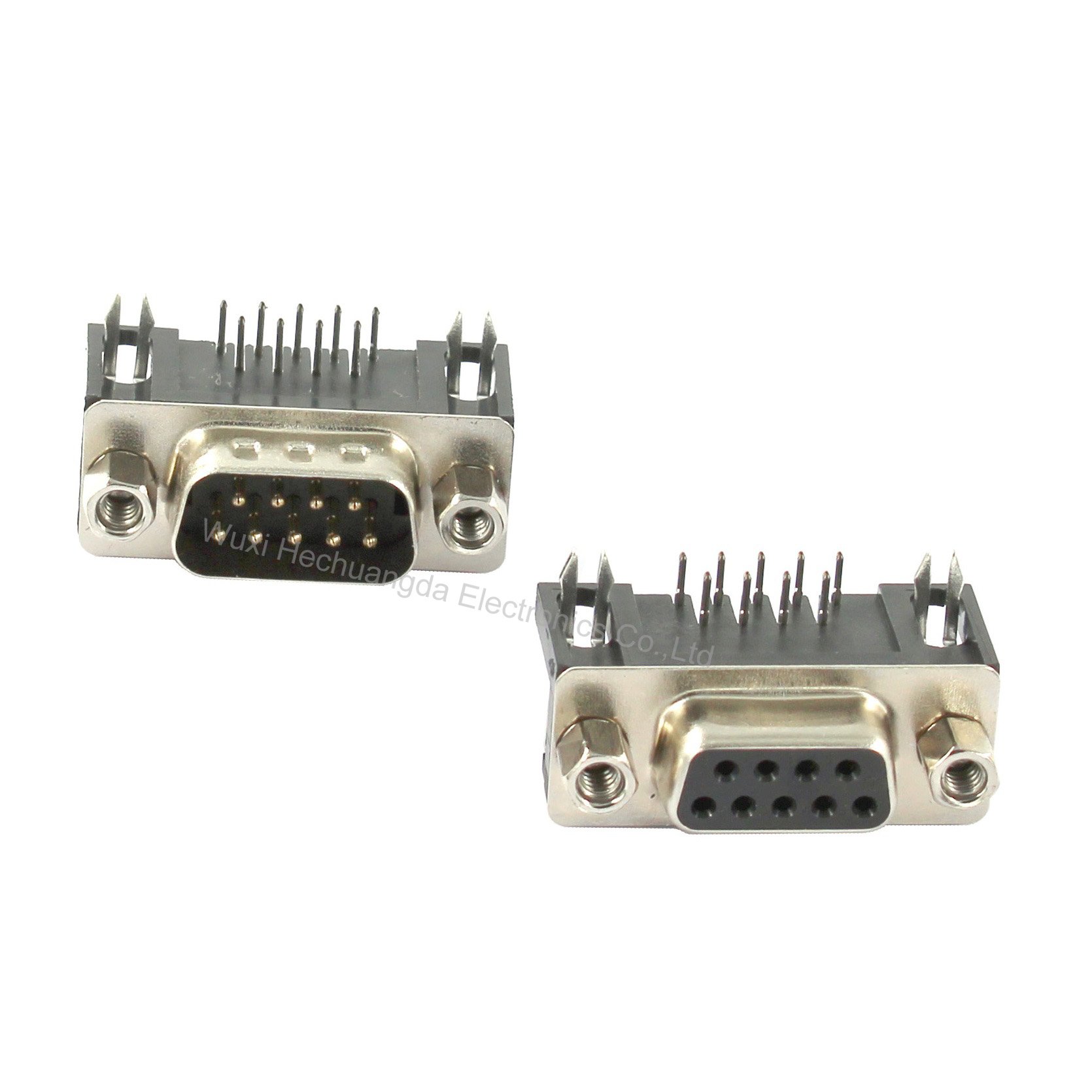 Black DR9 90-degree Curved Needle Male female Connector Serial Port RS232 Connector 9Pin dr9 connector