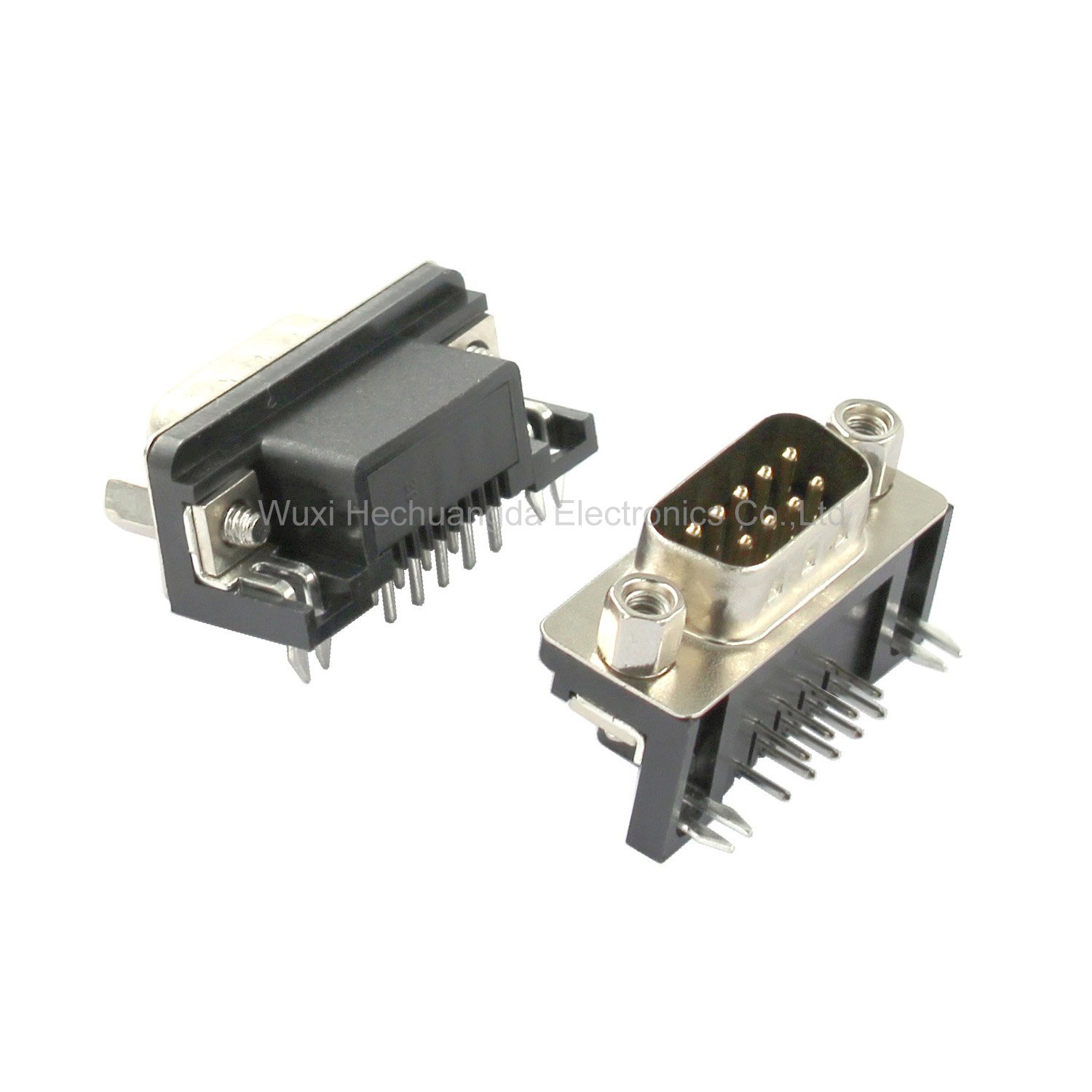 Black DR9 90-degree Curved Needle Male female Connector Serial Port RS232 Connector 9Pin dr9 connector