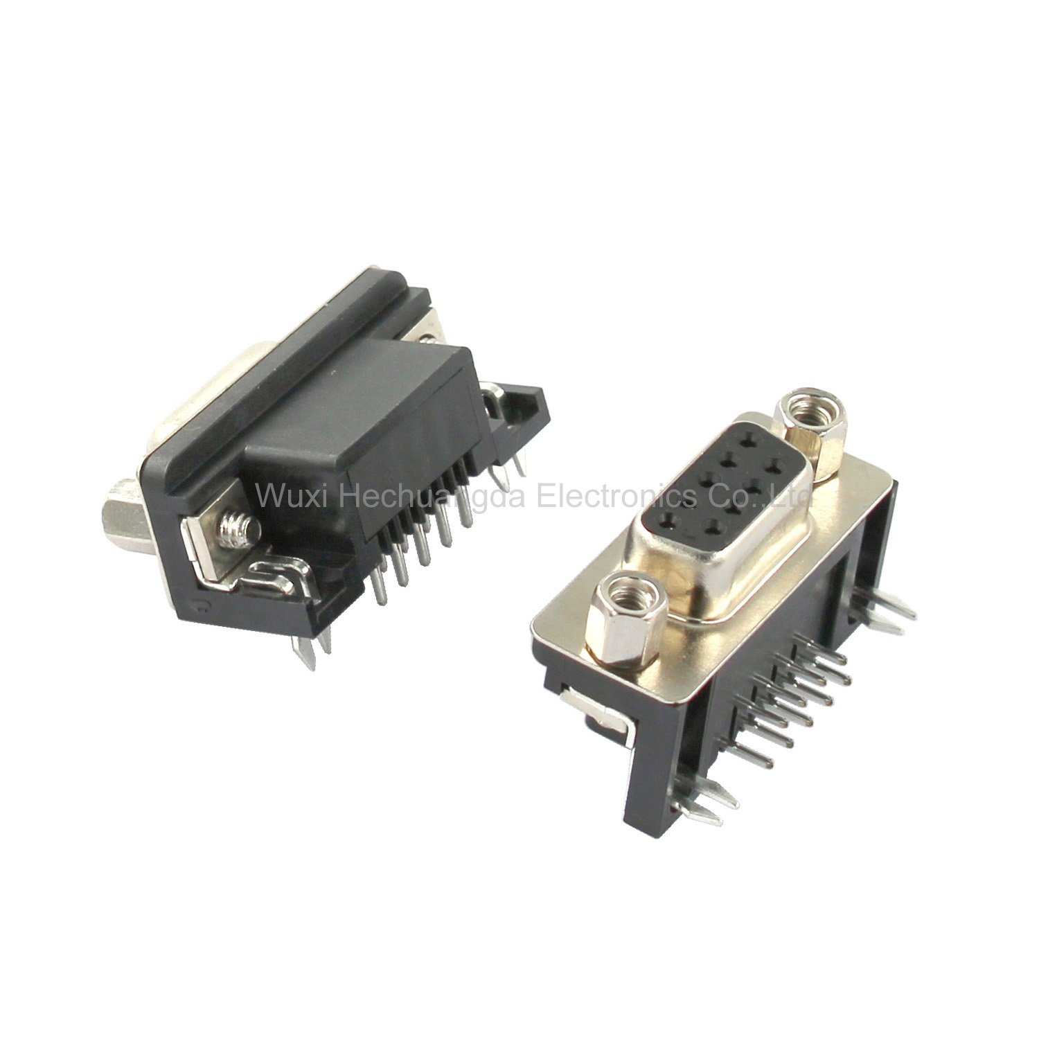 Black DR9 90-degree Curved Needle Male female Connector Serial Port RS232 Connector 9Pin dr9 connector